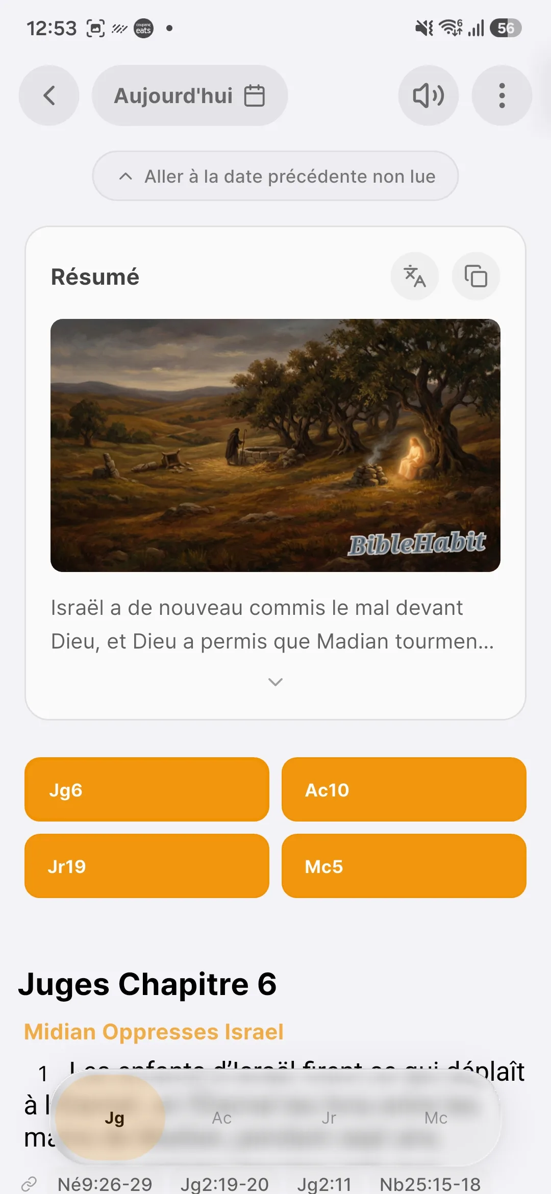 Les quatre passages du jour · Bible Habit