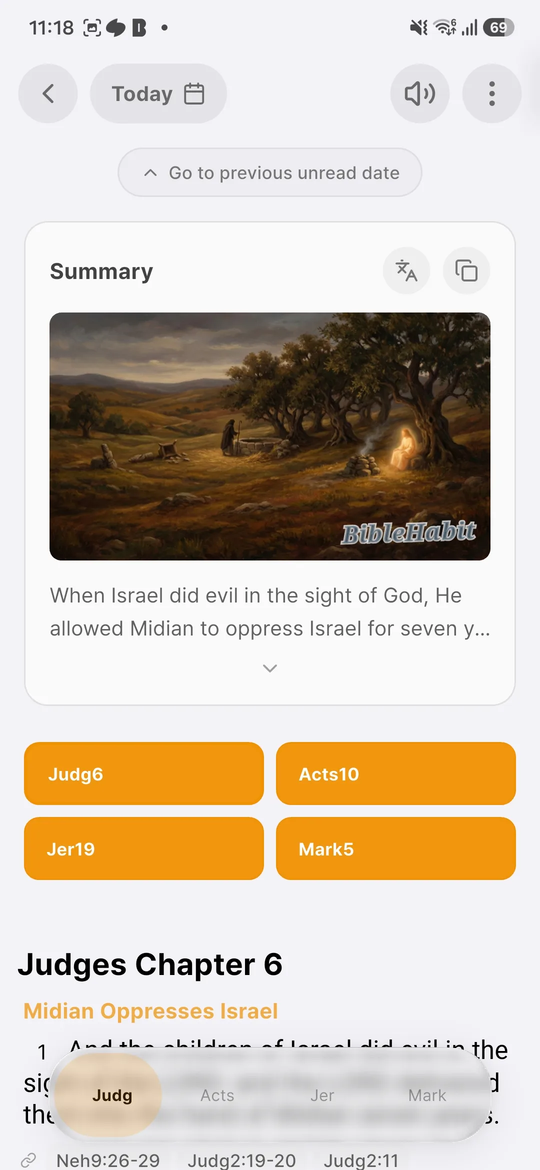 Today’s four passages · Bible Habit