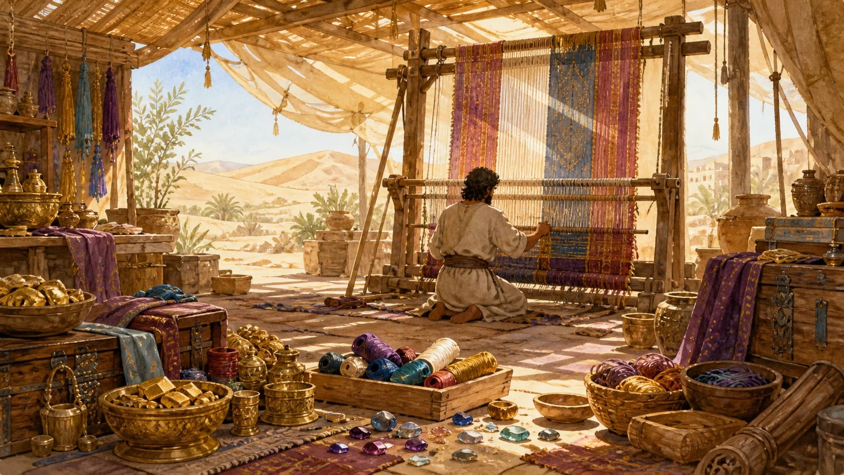 The Tabernacle Was Prepared with Willing Offerings and Entrusted Skills